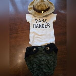 Park Ranger Baby Set - White, Green, Black